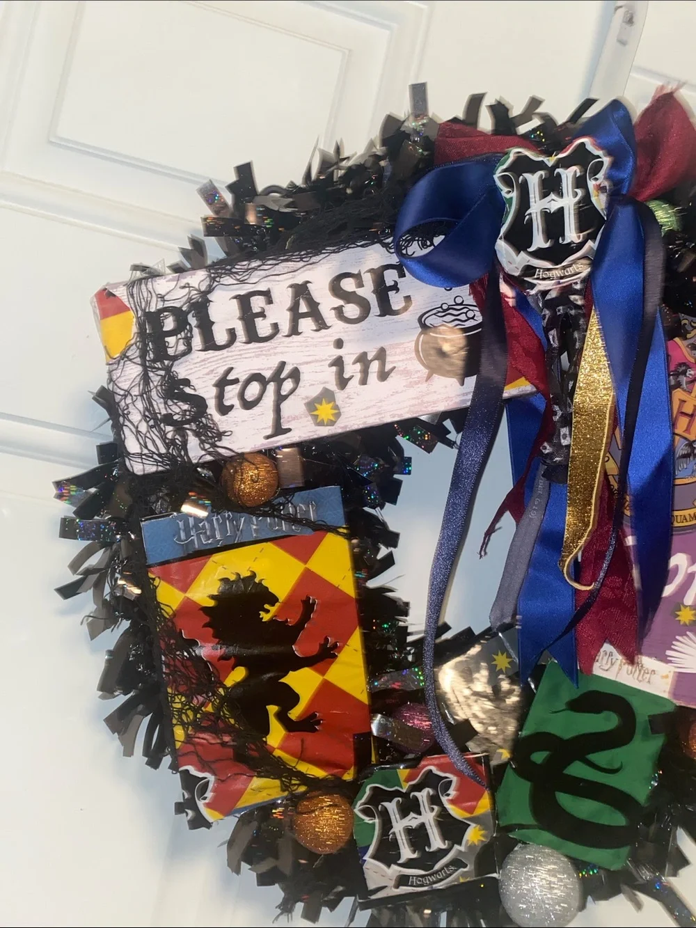 Harry Potter Handmade Holiday Christmas Halloween Wreath